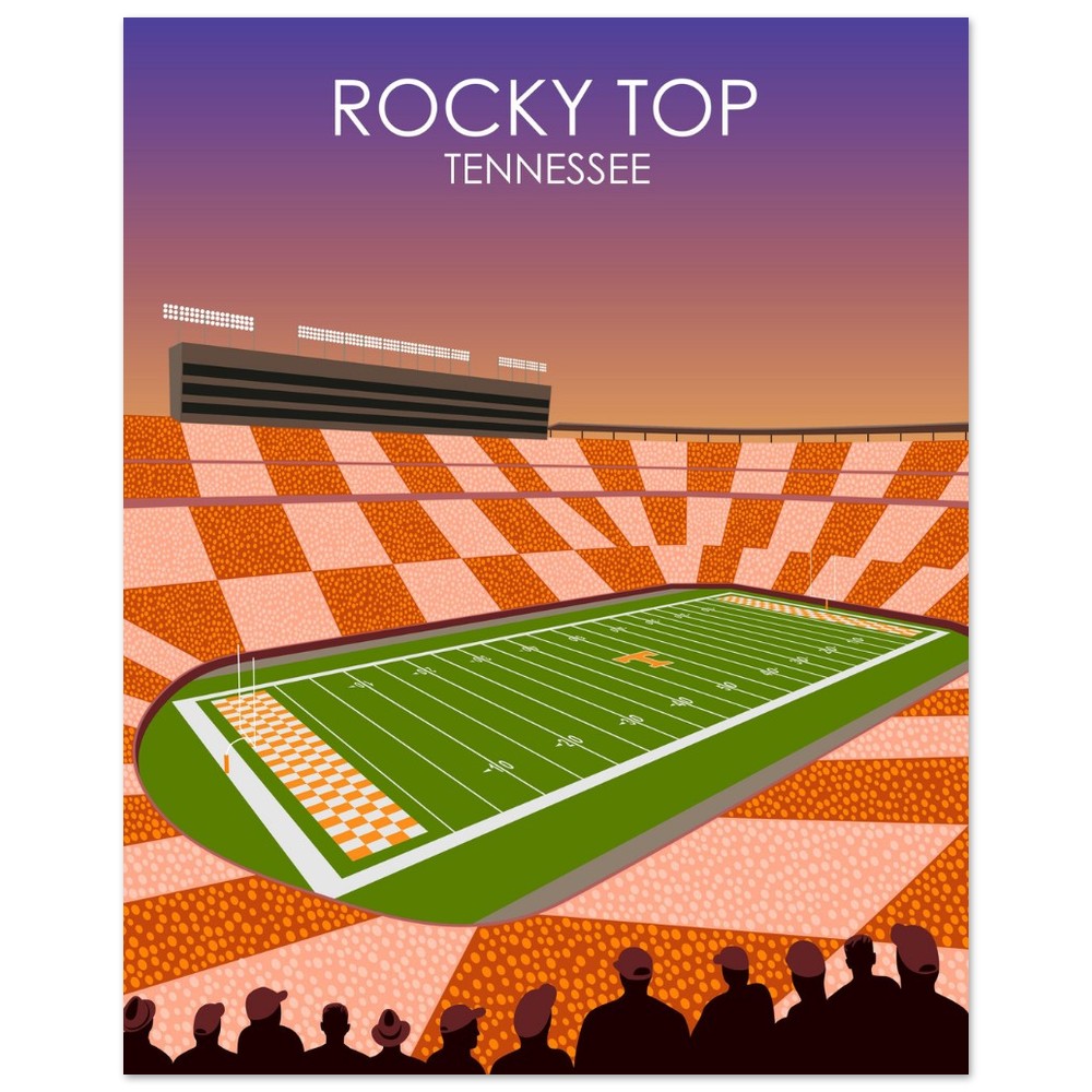 Rocky Top | Neyland Stadium Poster | University of Tennessee College Football Stadium Print