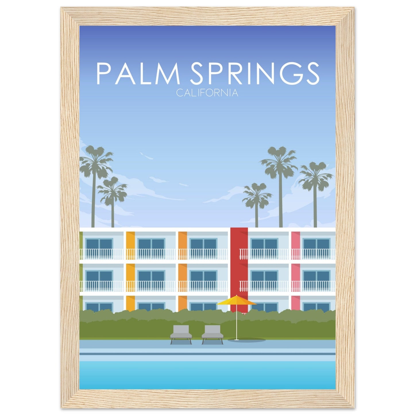 Palm Springs Poster | Palm Springs Wall Art | Palm Springs Daytime Print