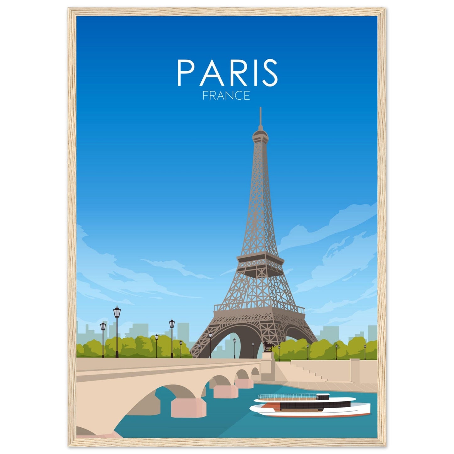 Paris Poster | Paris Wall Art | Paris Daytime Print