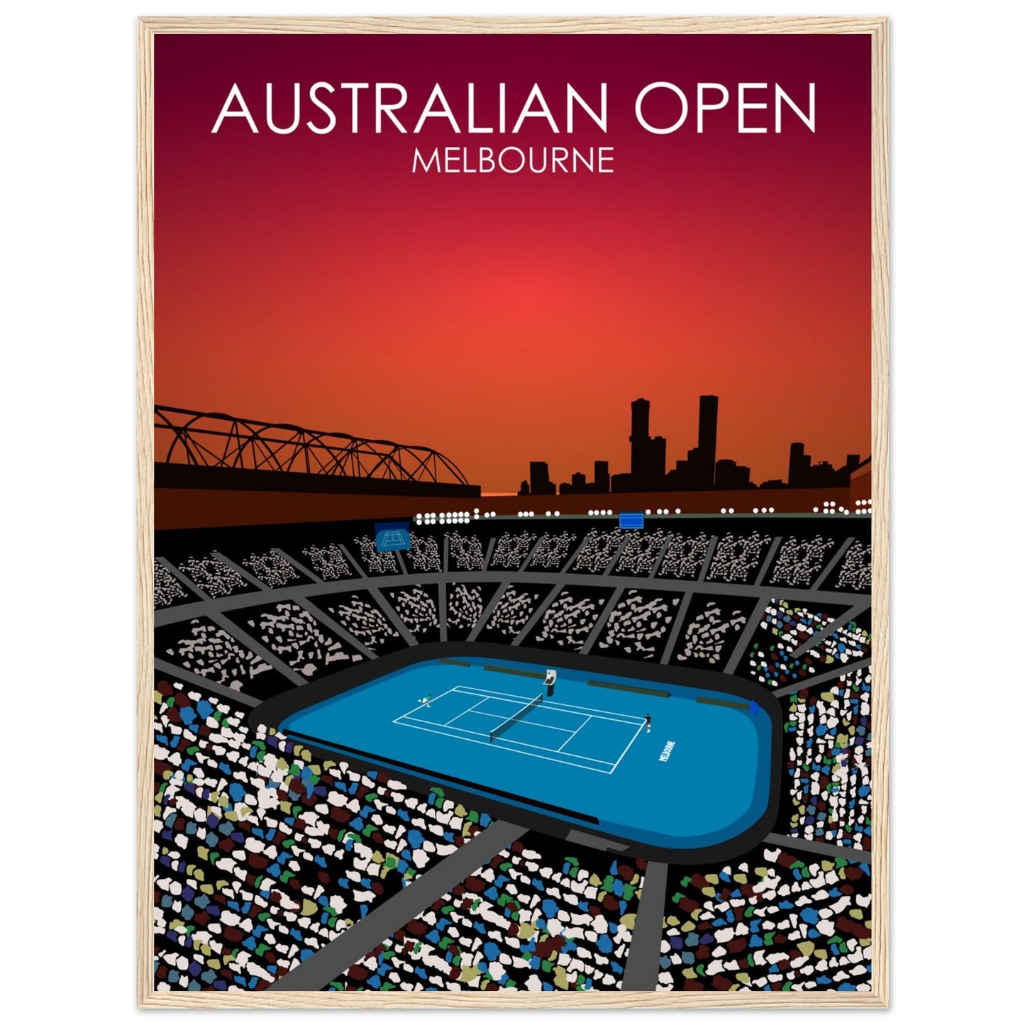 Australian Open Poster - Red Sky