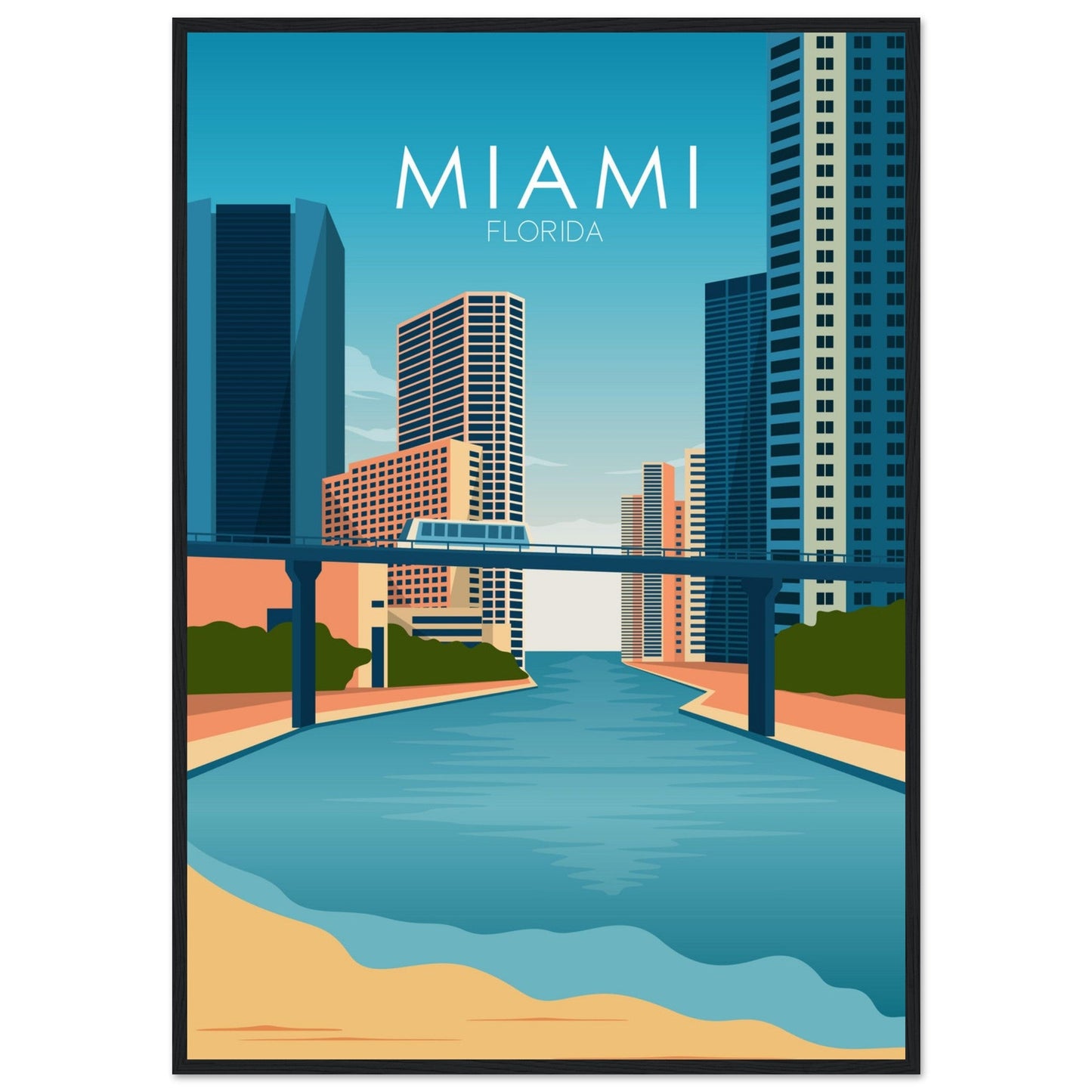 Miami Poster | Miami Wall Art | Miami Daytime Print