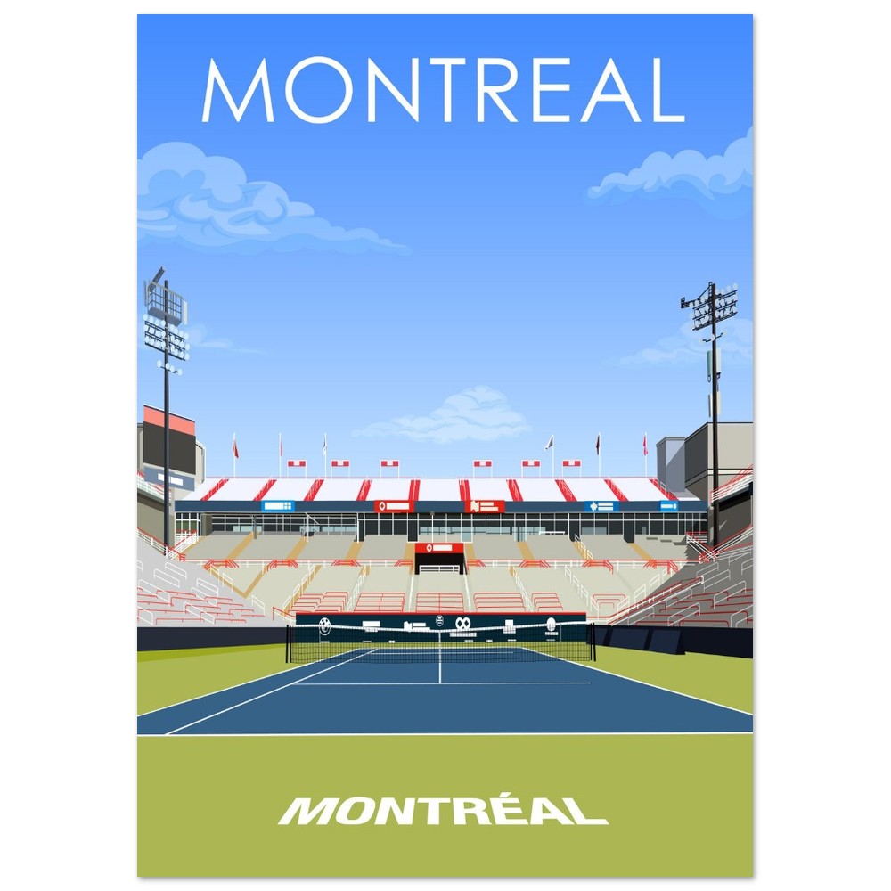 Montreal ATP/WTA Masters Tennis Stadium Poster