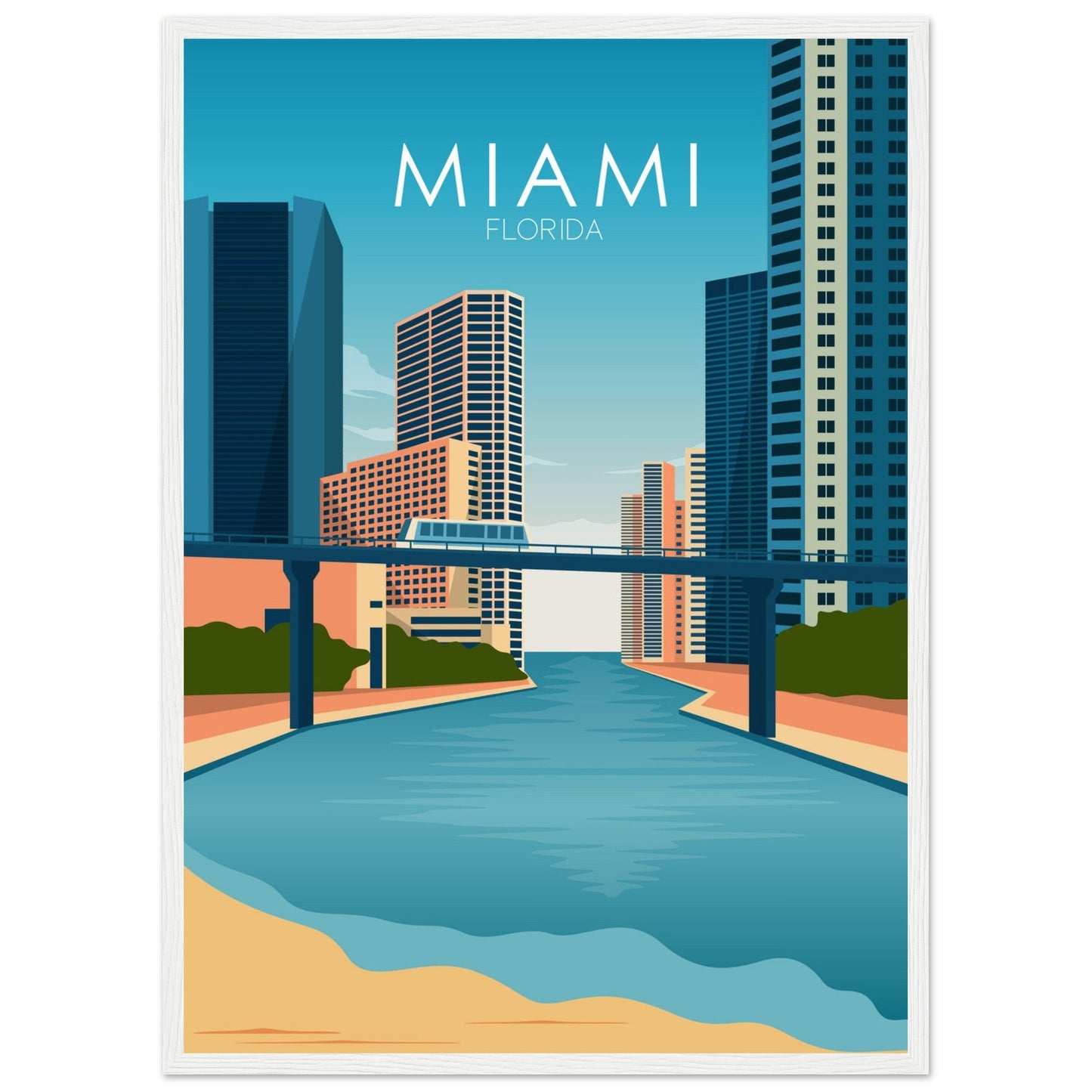 Miami Poster | Miami Wall Art | Miami Daytime Print