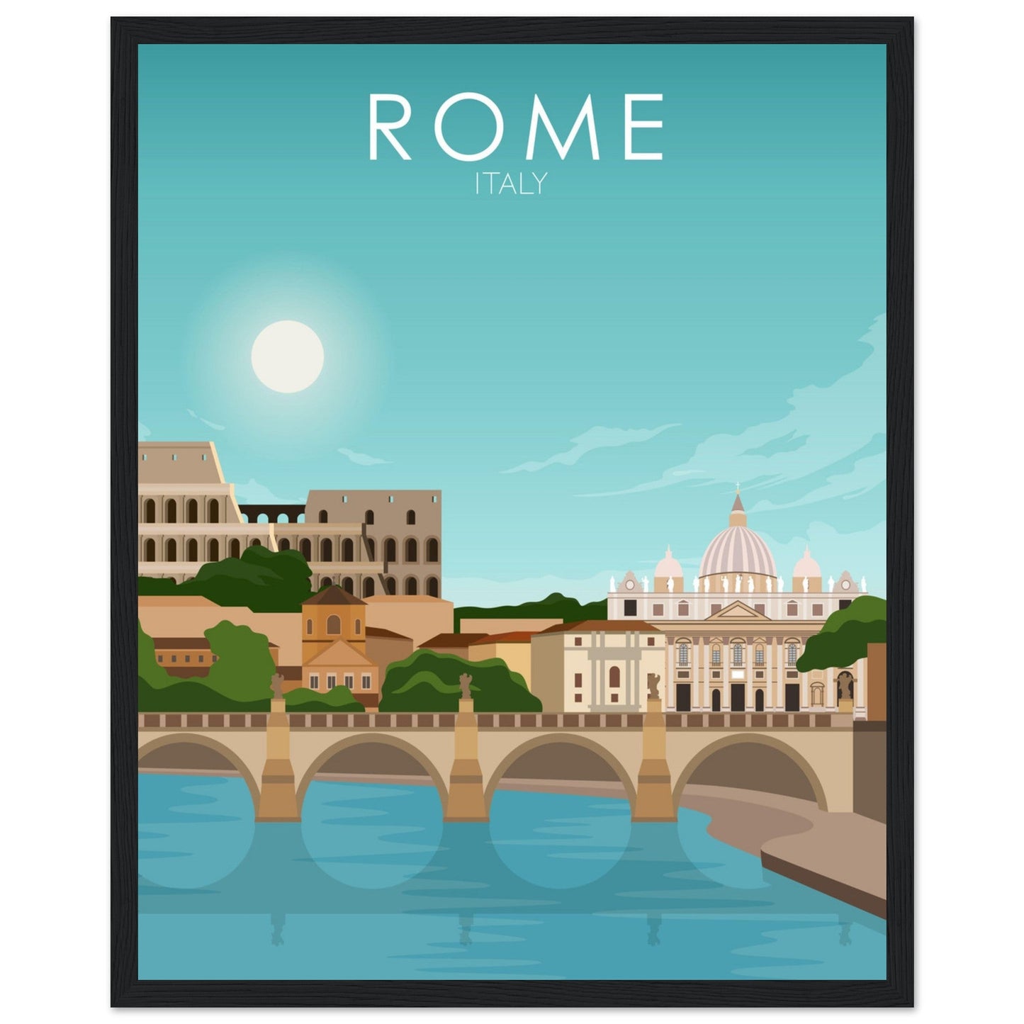 Rome Poster | Rome Wall Art | Rome Daytime Print