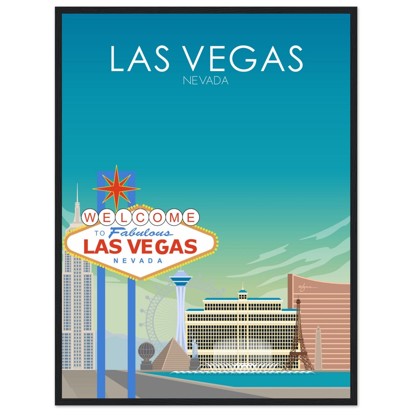 Las Vegas Poster | Las Vegas Wall Art | Las Vegas Daytime Print