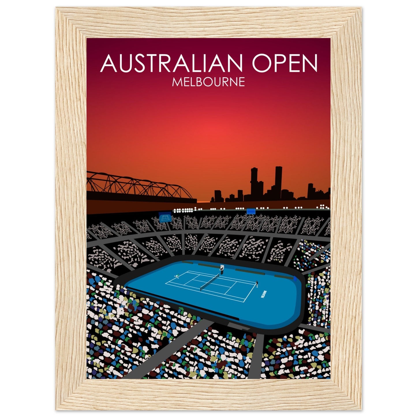 Australian Open Poster - Red Sky