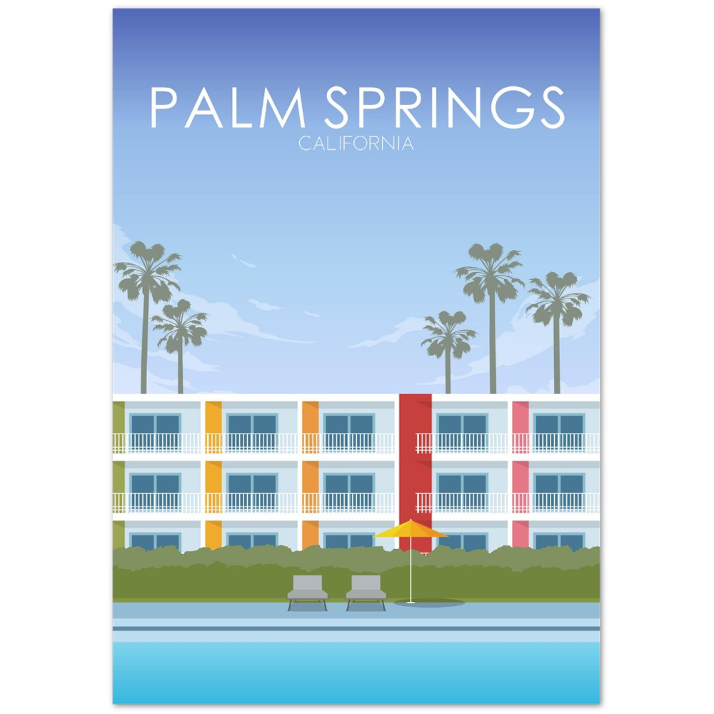 Palm Springs Poster | Palm Springs Wall Art | Palm Springs Daytime Print