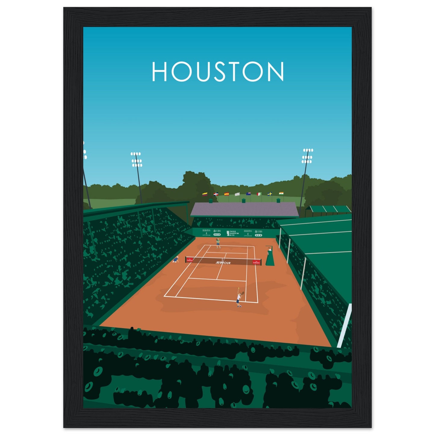 Houston ATP Tennis Stadium Poster