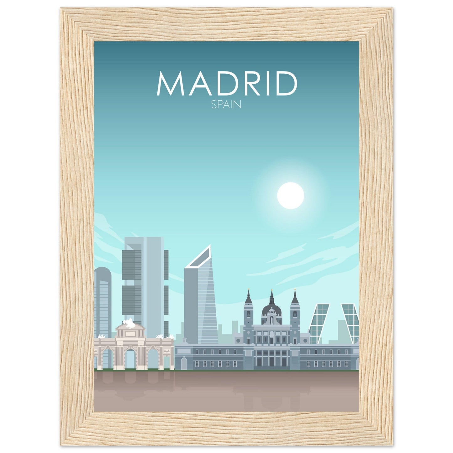 Madrid Poster | Madrid Wall Art | Madrid Daytime Print