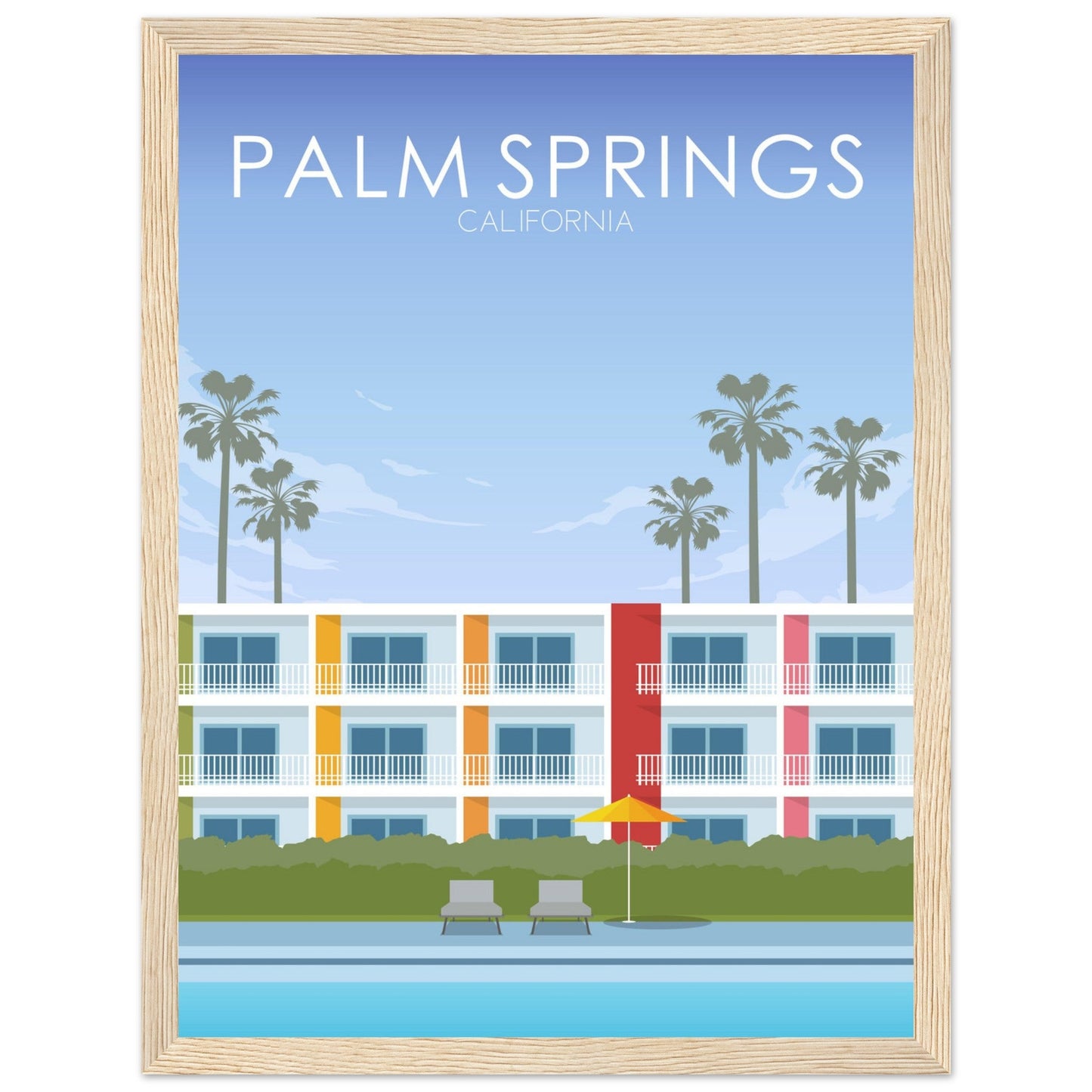 Palm Springs Poster | Palm Springs Wall Art | Palm Springs Daytime Print