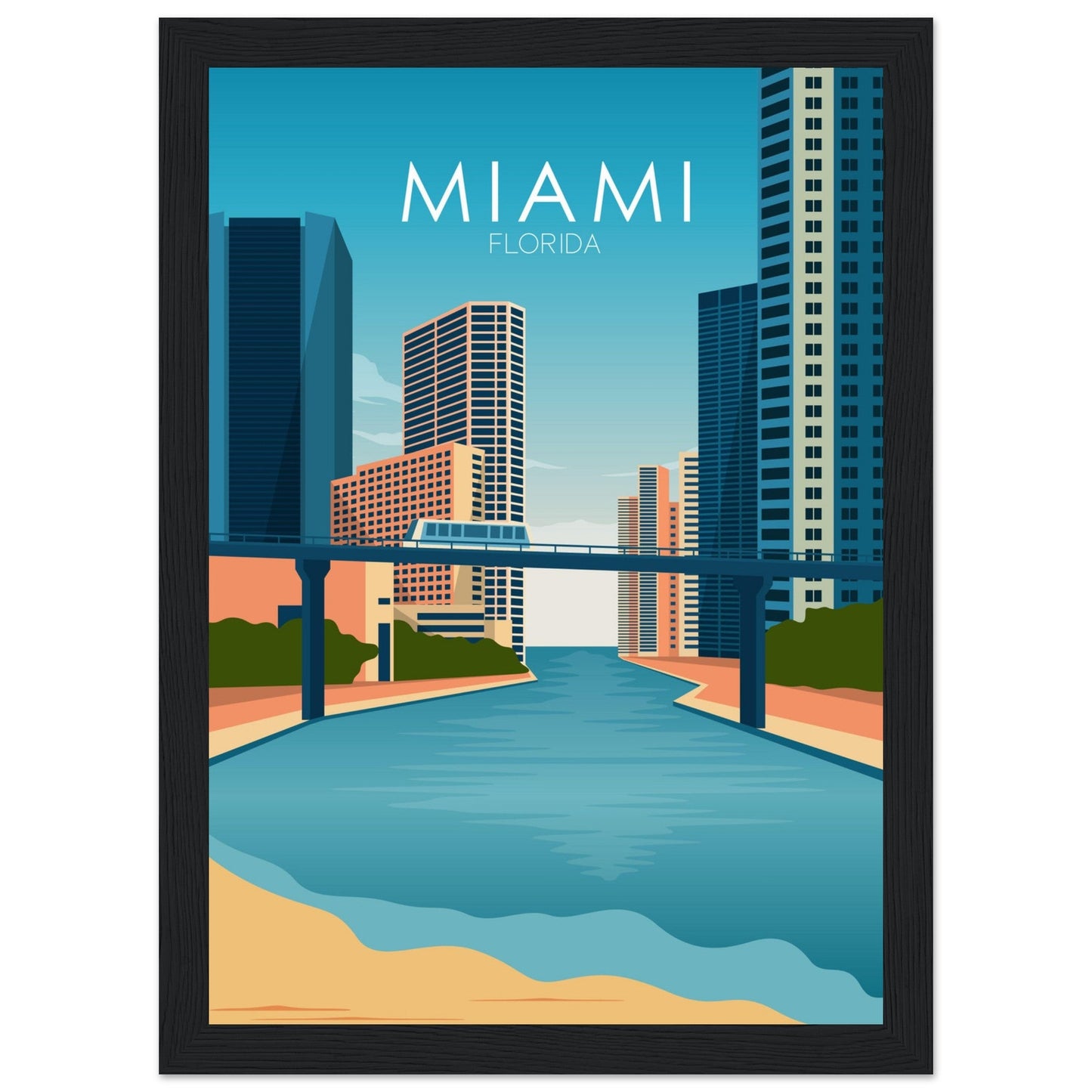 Miami Poster | Miami Wall Art | Miami Daytime Print