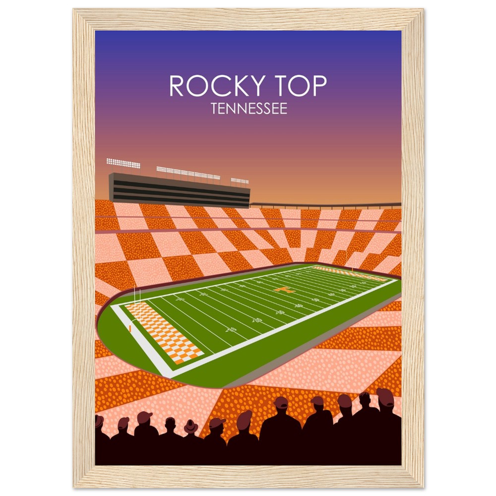 Rocky Top | Neyland Stadium Poster | University of Tennessee College Football Stadium Print