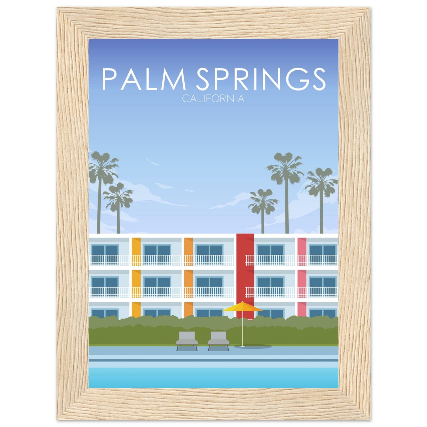 Palm Springs Poster | Palm Springs Wall Art | Palm Springs Daytime Print