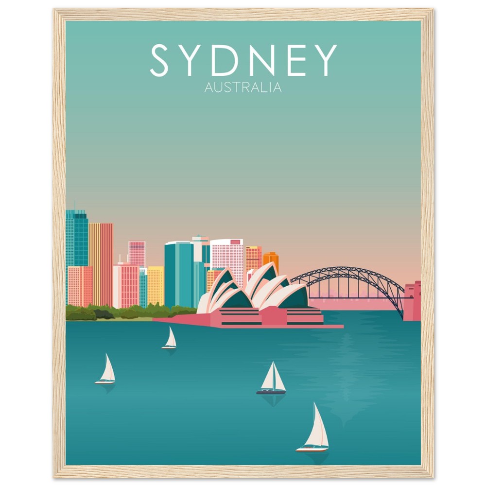 Sydney Poster | Sydney Wall Art | Sydney Pastel Print