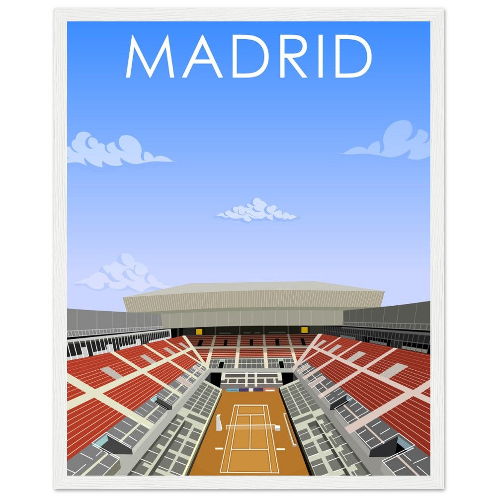 Madrid ATP/WTA Caja Magica Tennis Stadium Poster