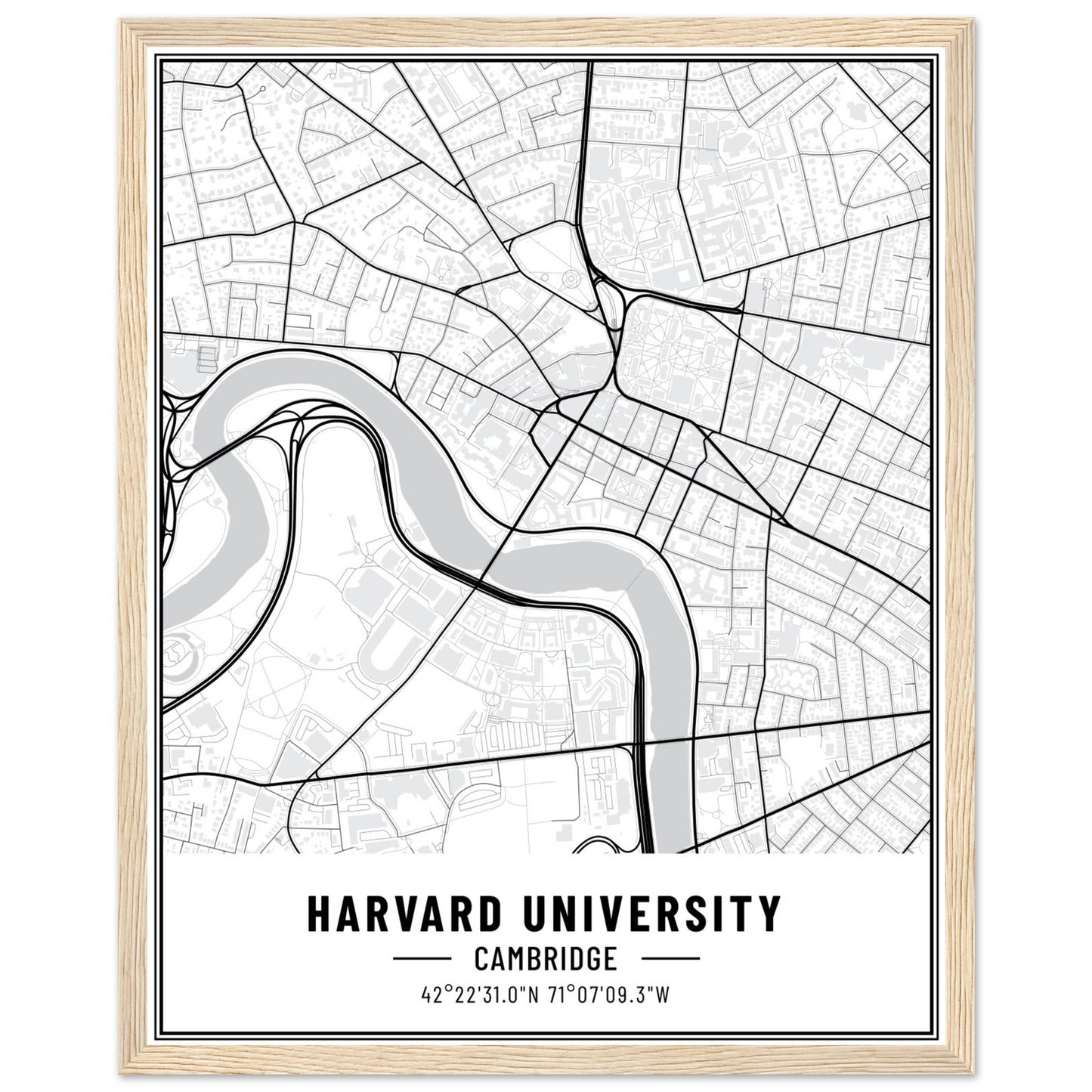 Harvard Map Poster | Harvard Map Wall Art | Harvard Map Print