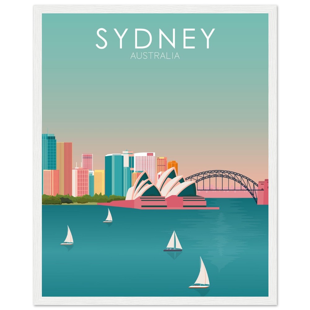 Sydney Poster | Sydney Wall Art | Sydney Pastel Print