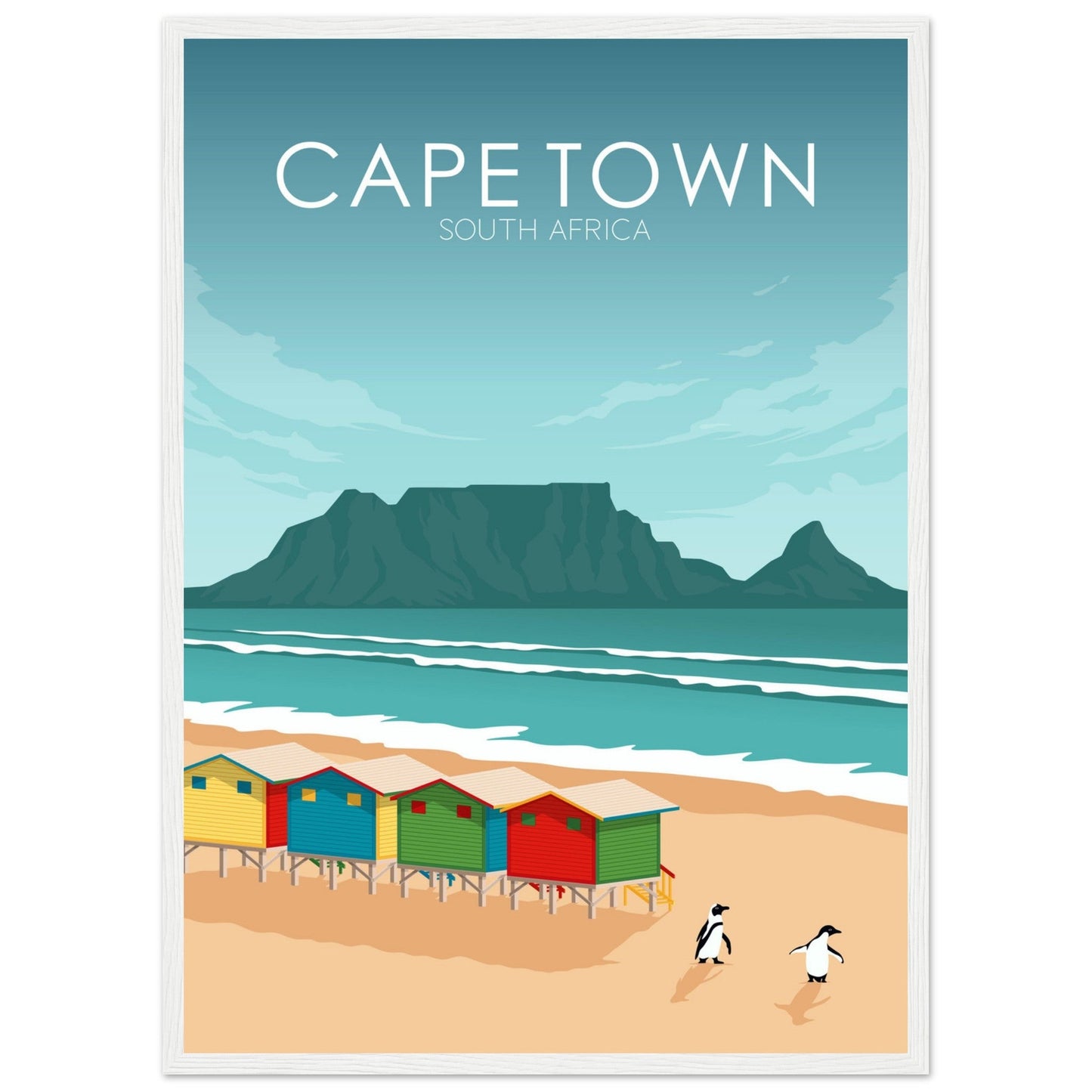 Cape Town Poster | Cape Town Wall Art | Cape Town Daytime Print