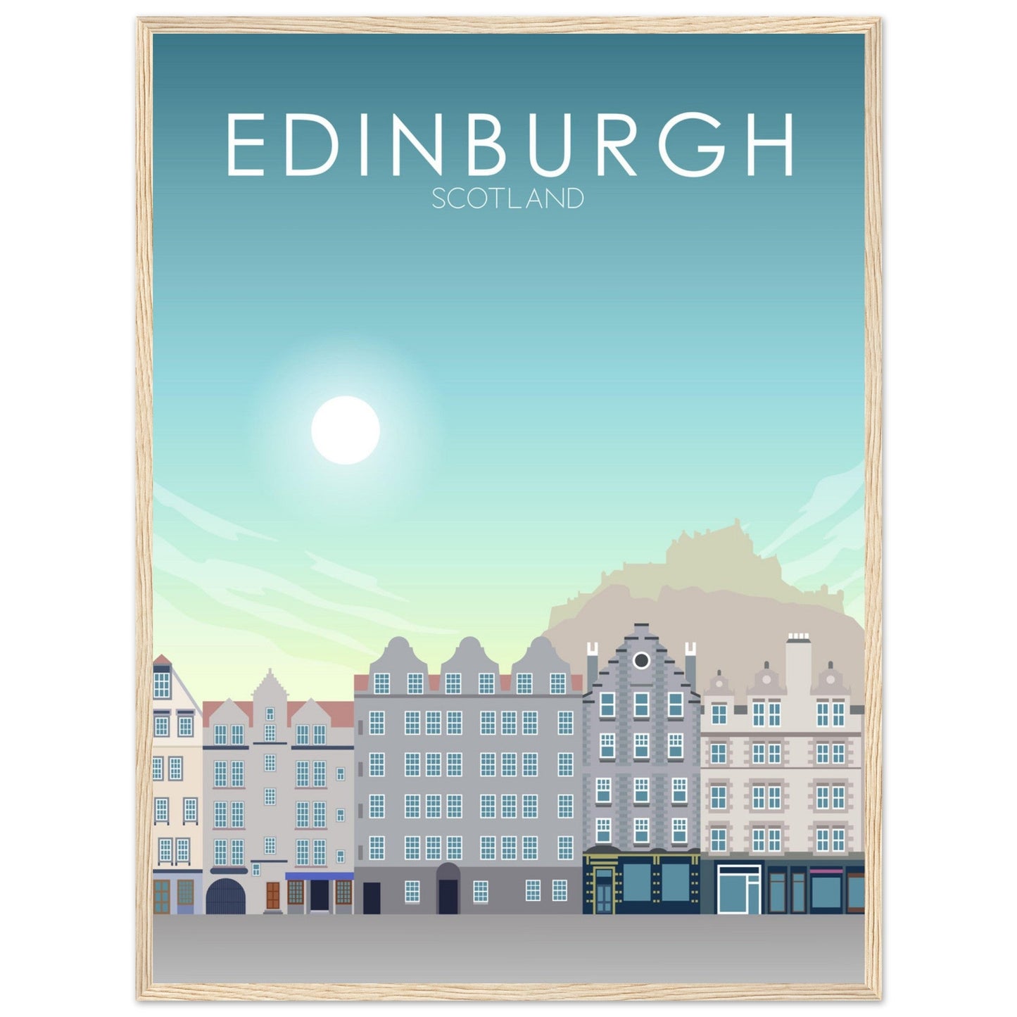 Edinburgh Poster | Edinburgh Wall Art | Edinburgh Daytime Print