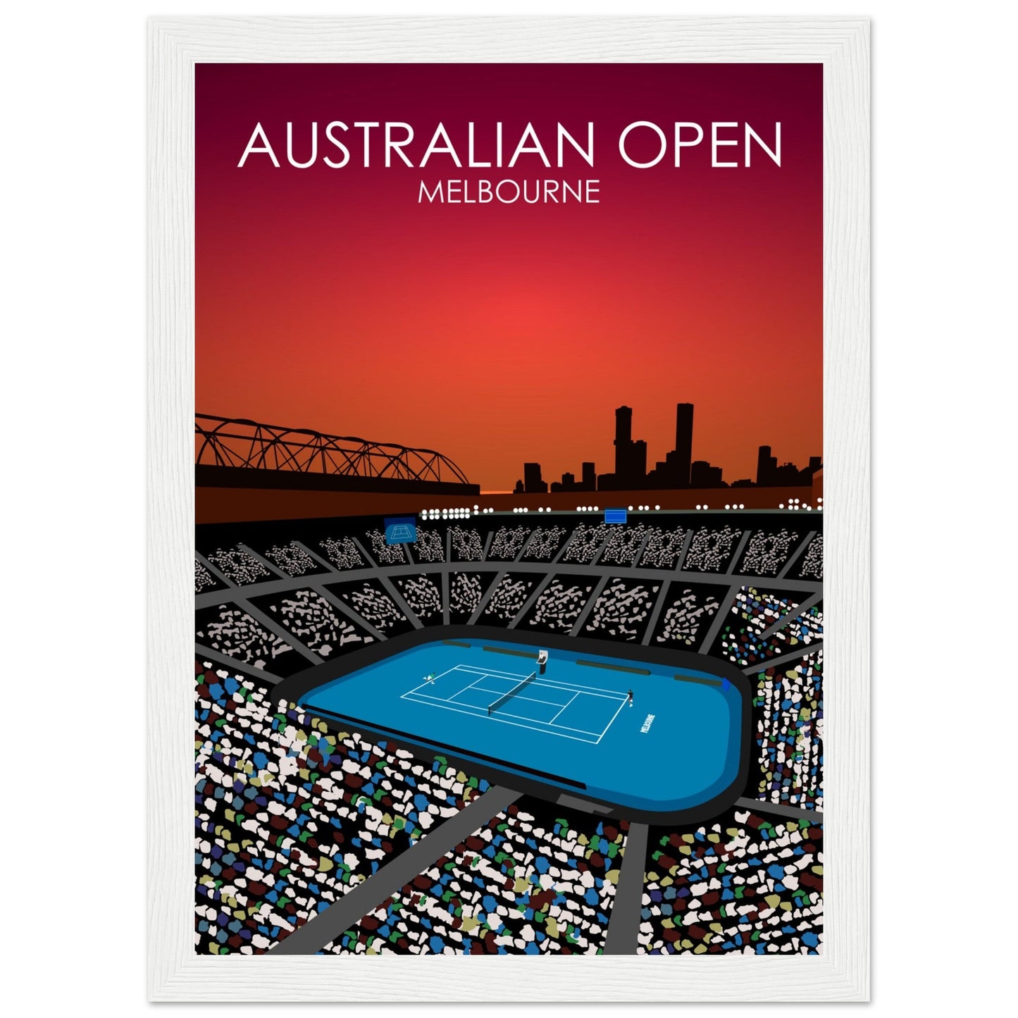 Australian Open Poster - Red Sky