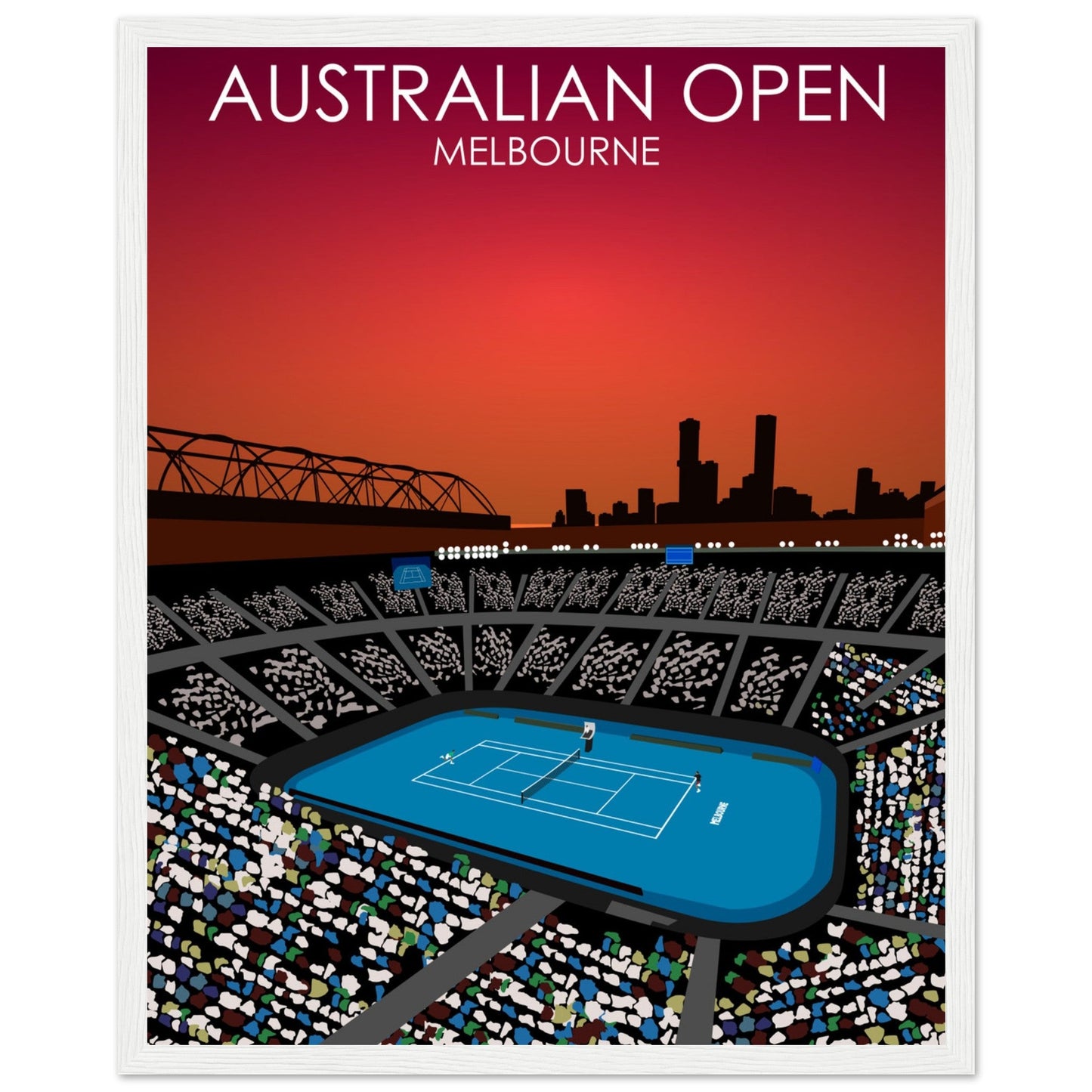 Australian Open Poster - Red Sky