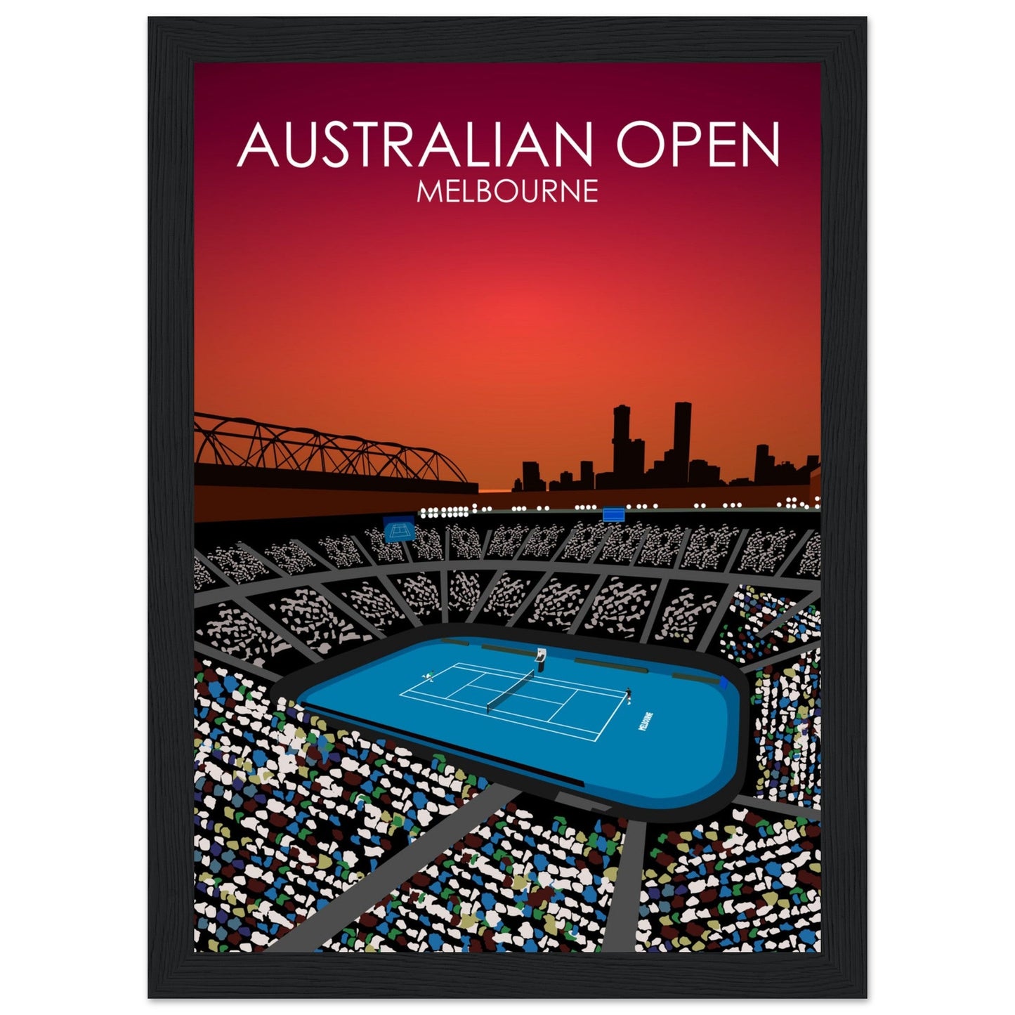 Australian Open Poster - Red Sky