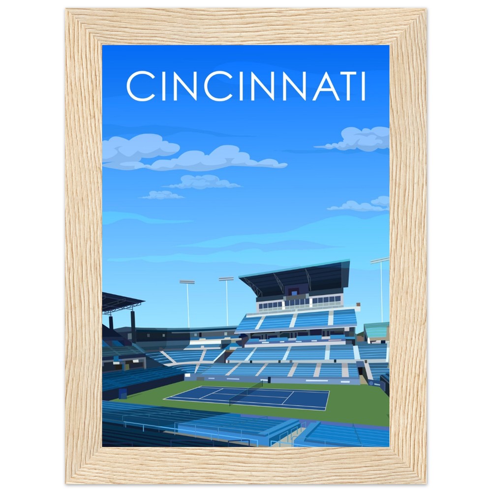 Cincinnati ATP/WTA Masters Tennis Stadium Poster