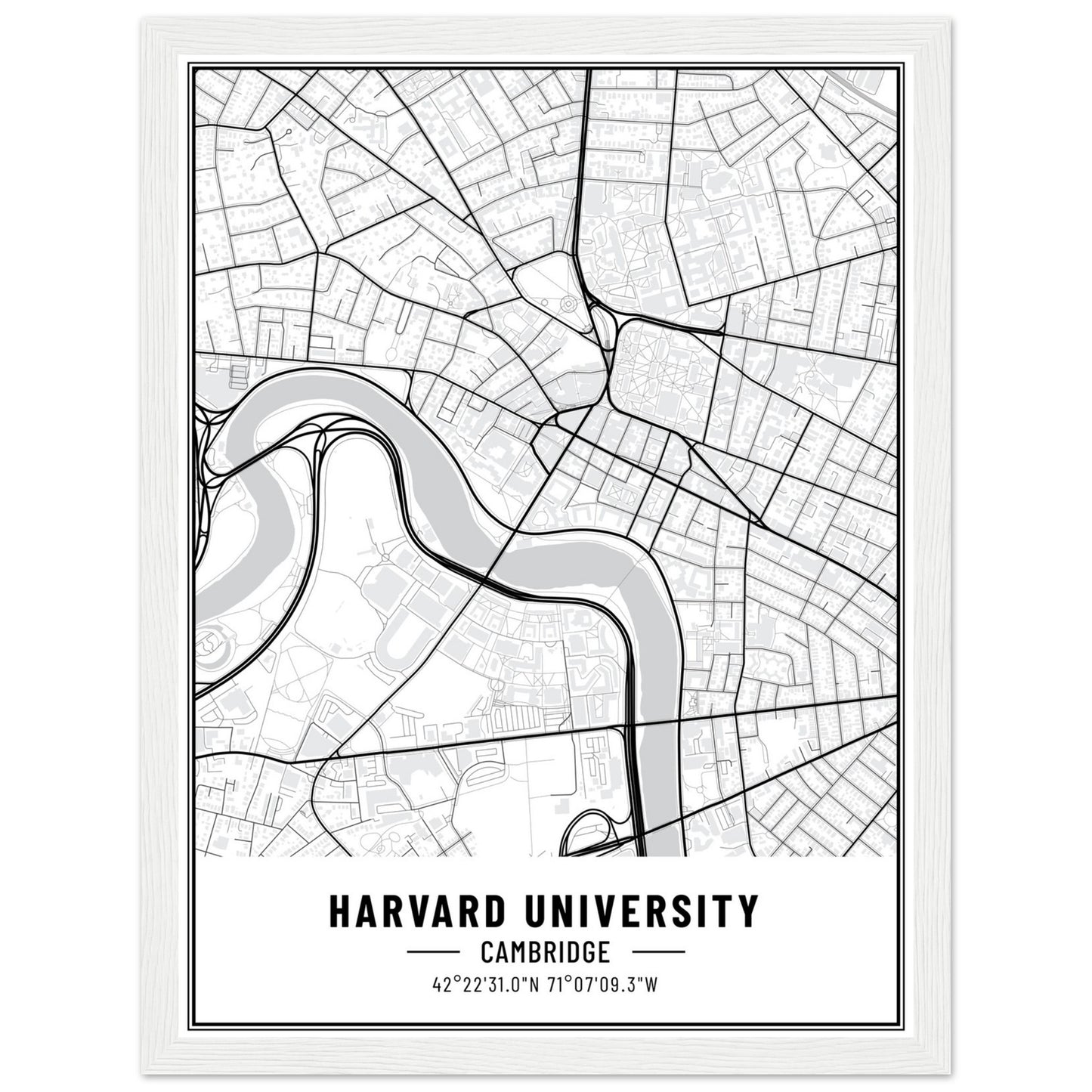 Harvard Map Poster | Harvard Map Wall Art | Harvard Map Print