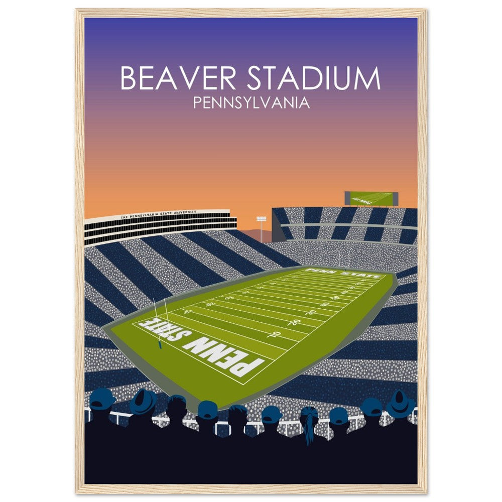 Beaver Stadium Poster | Penn State University Football Stadium Print