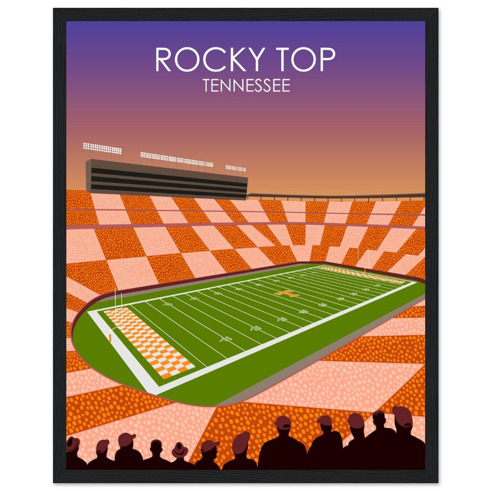 Rocky Top | Neyland Stadium Poster | University of Tennessee College Football Stadium Print