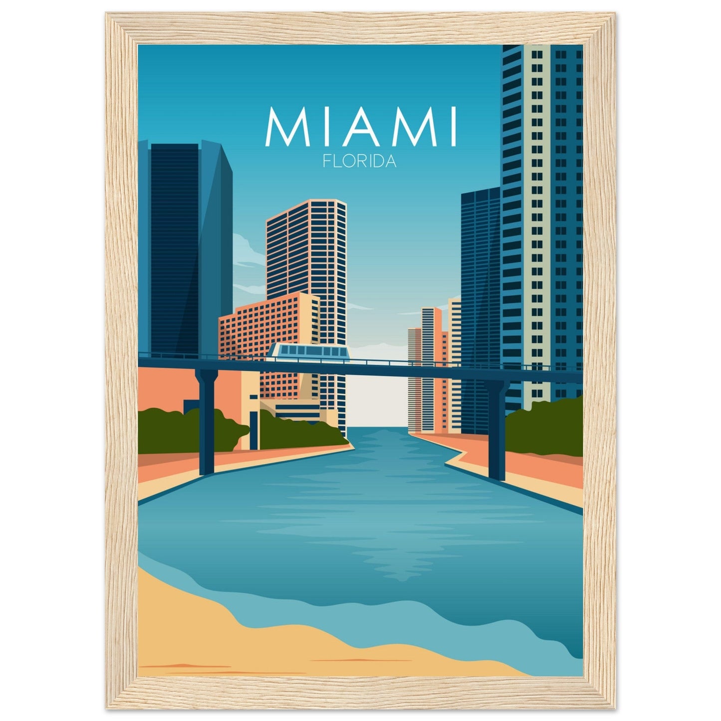 Miami Poster | Miami Wall Art | Miami Daytime Print