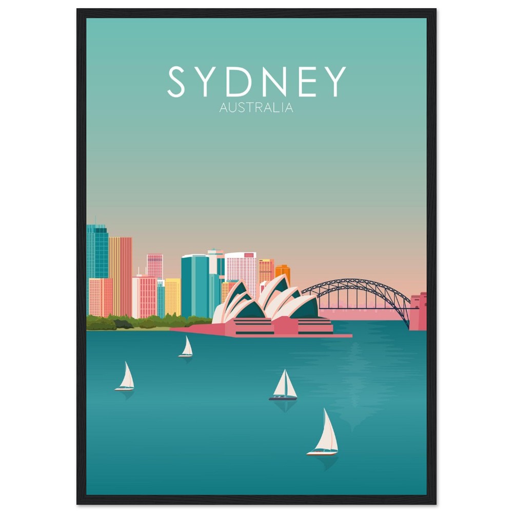 Sydney Poster | Sydney Wall Art | Sydney Pastel Print