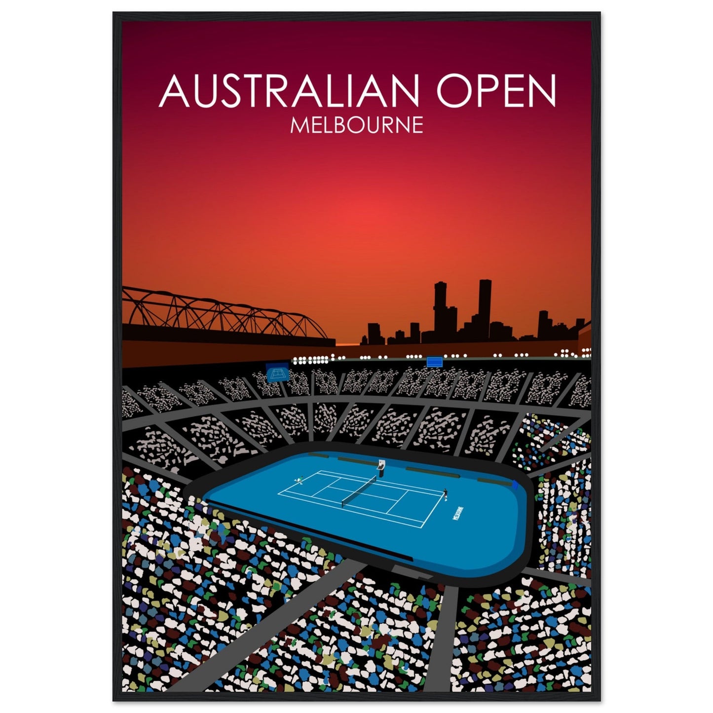 Australian Open Poster - Red Sky