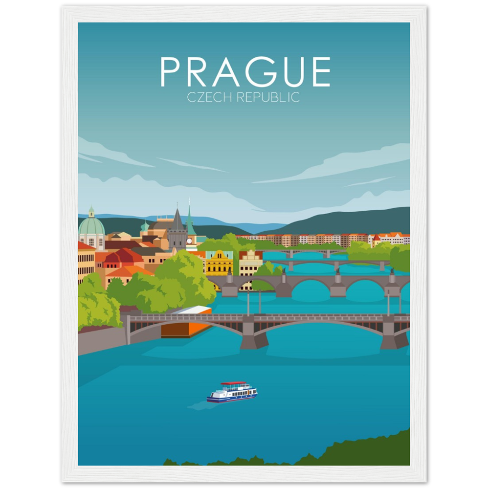 Prague Poster | Prague Wall Art | Prague Daytime Print