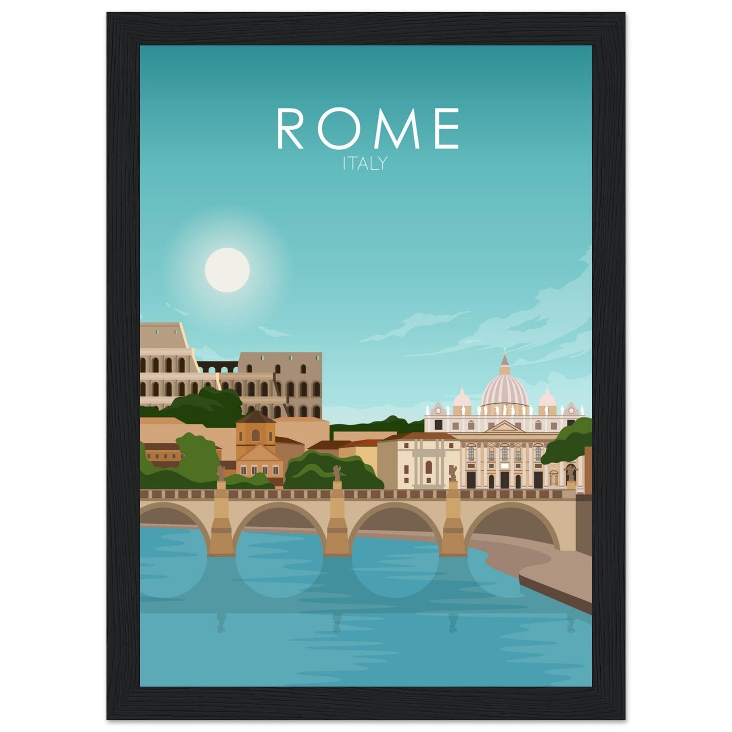 Rome Poster | Rome Wall Art | Rome Daytime Print