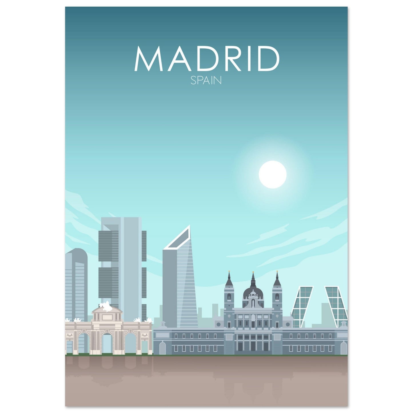 Madrid Poster | Madrid Wall Art | Madrid Daytime Print