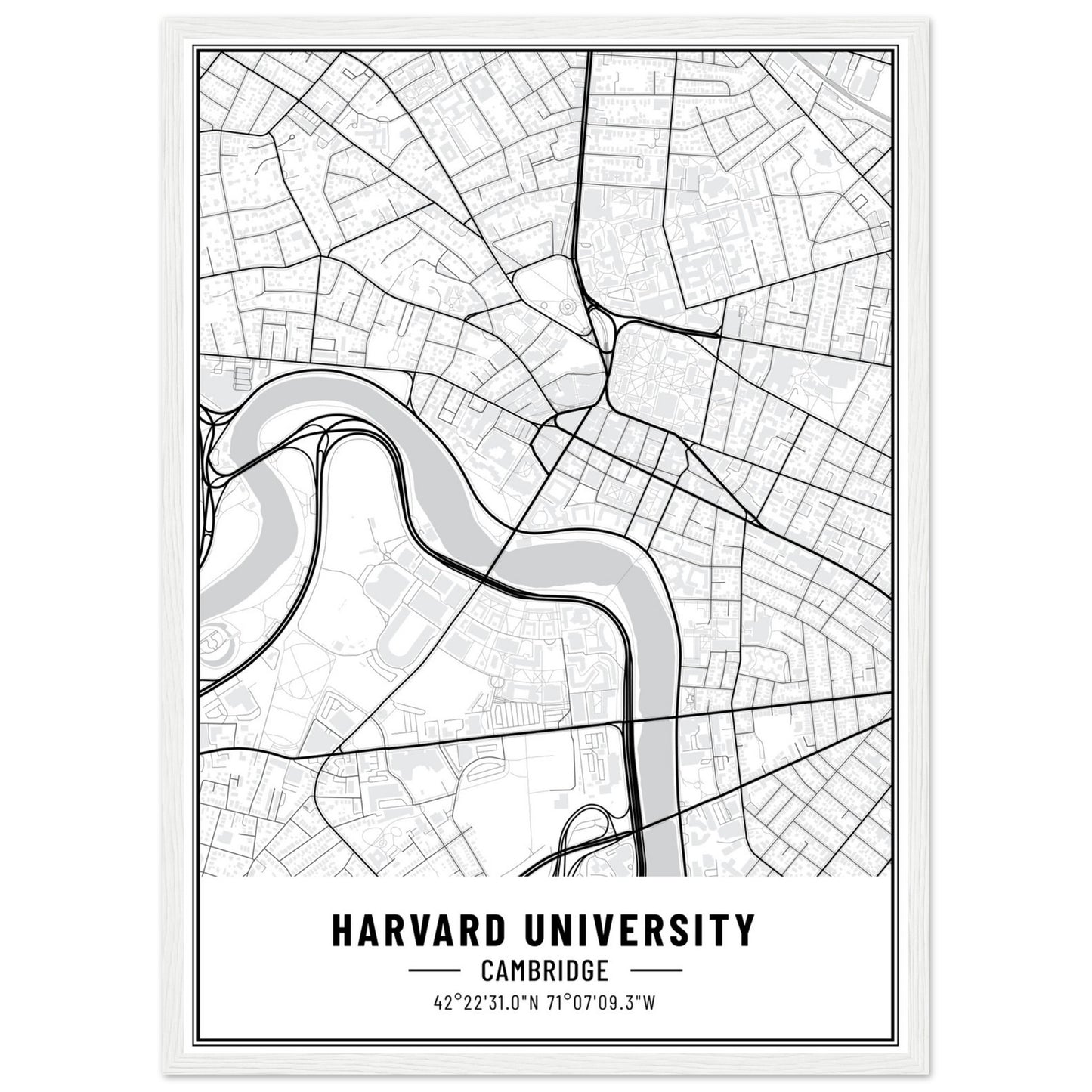 Harvard Map Poster | Harvard Map Wall Art | Harvard Map Print