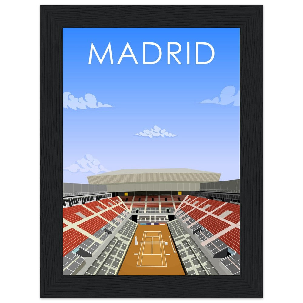 Madrid ATP/WTA Caja Magica Tennis Stadium Poster