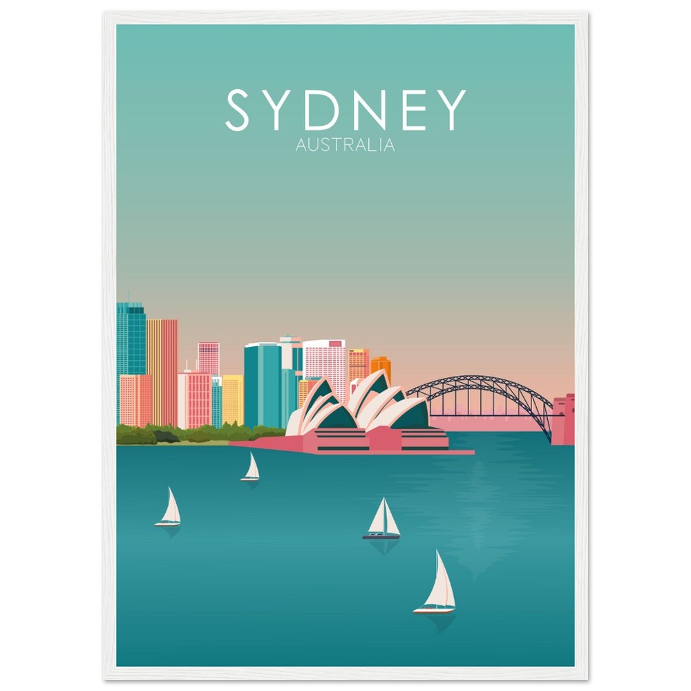 Sydney Poster | Sydney Wall Art | Sydney Pastel Print