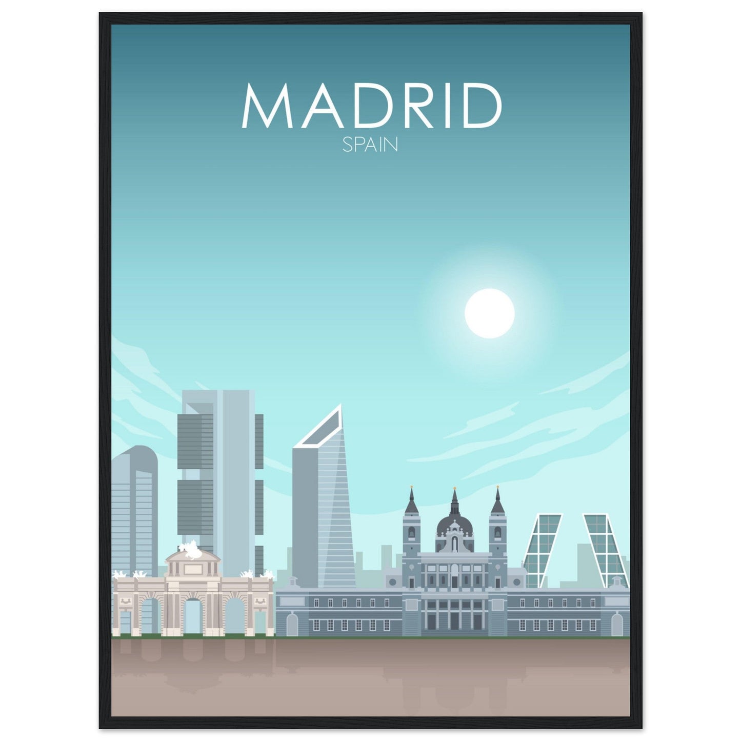 Madrid Poster | Madrid Wall Art | Madrid Daytime Print