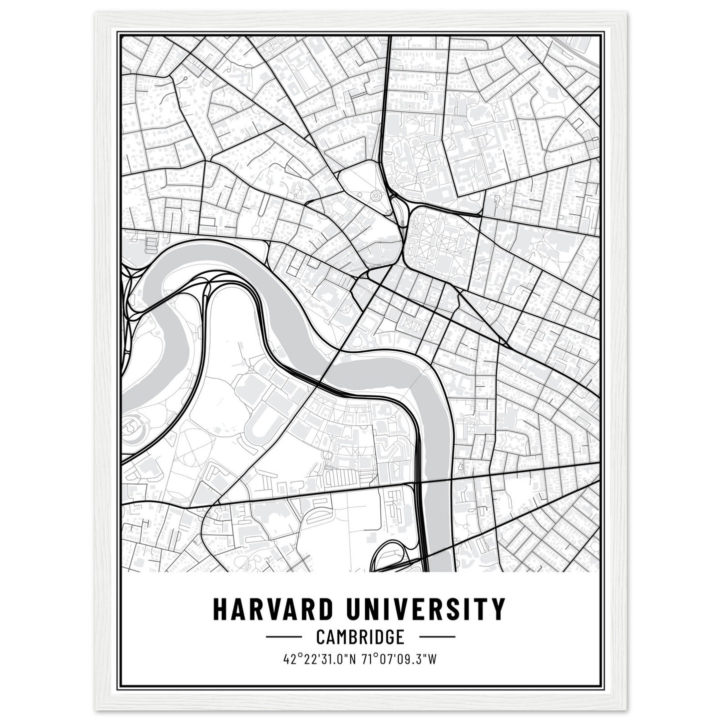 Harvard Map Poster | Harvard Map Wall Art | Harvard Map Print