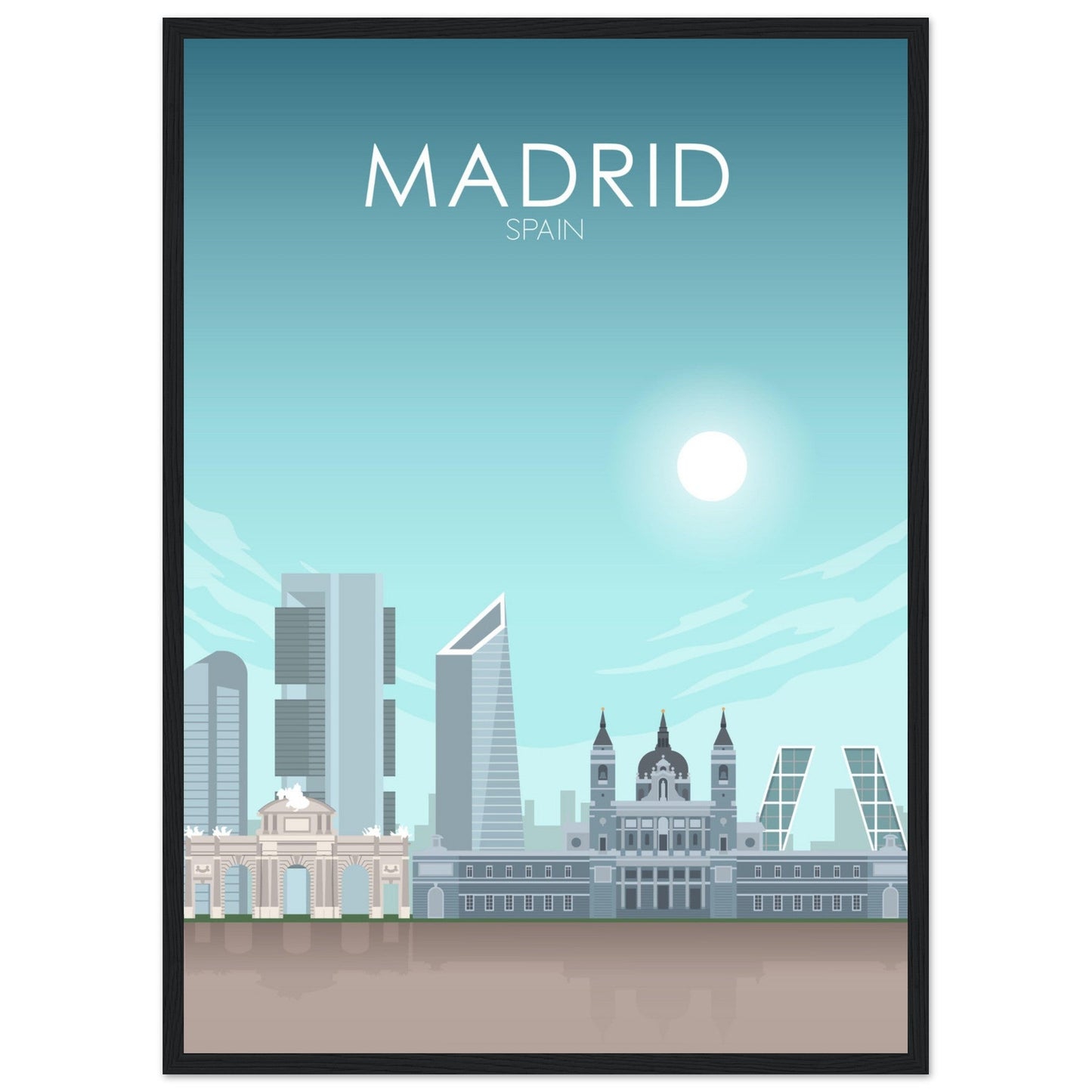 Madrid Poster | Madrid Wall Art | Madrid Daytime Print