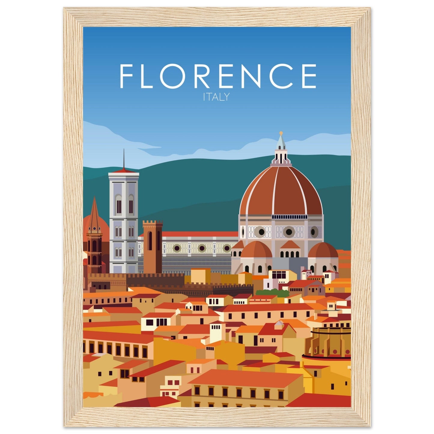 Florence Poster | Florence Wall Art | Florence Daytime Print