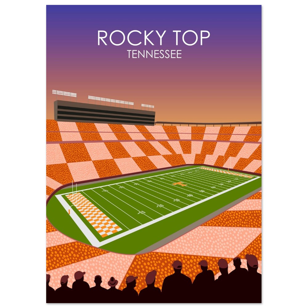 Rocky Top | Neyland Stadium Poster | University of Tennessee College Football Stadium Print