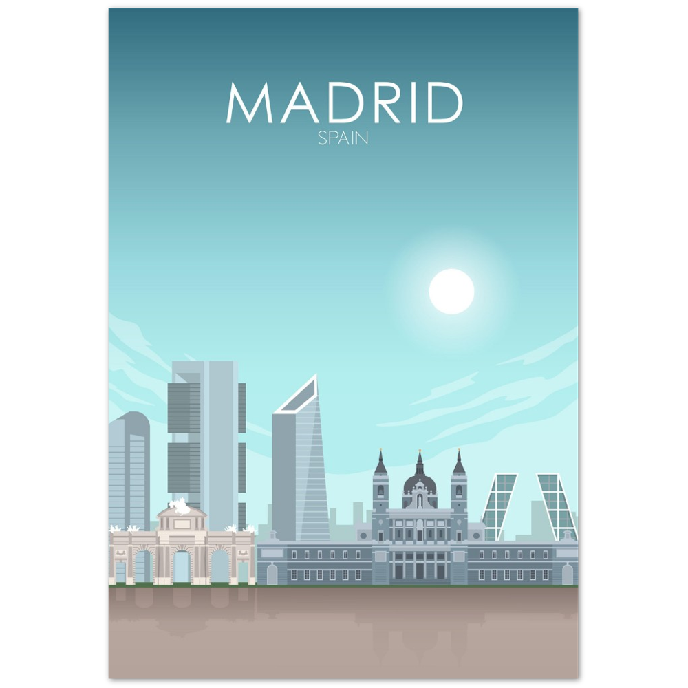 Madrid Poster | Madrid Wall Art | Madrid Daytime Print