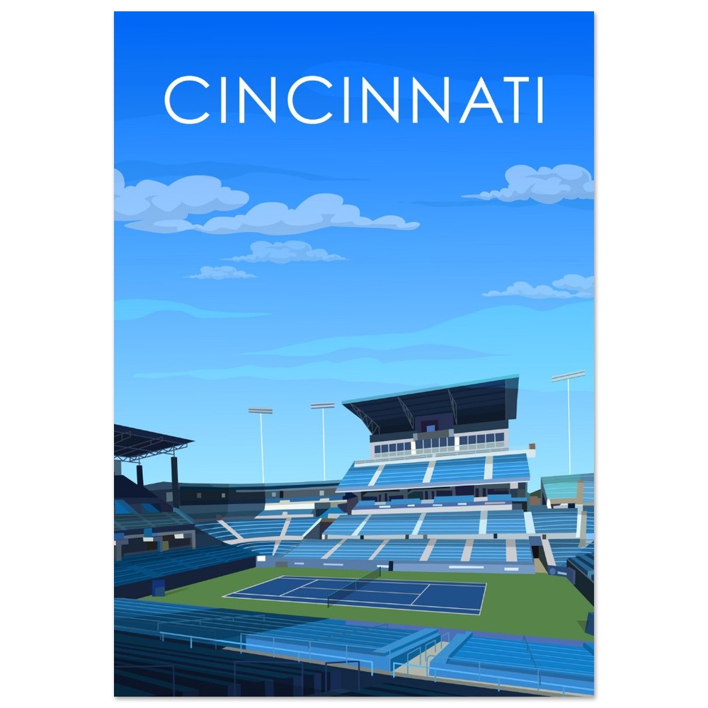 Cincinnati ATP/WTA Masters Tennis Stadium Poster