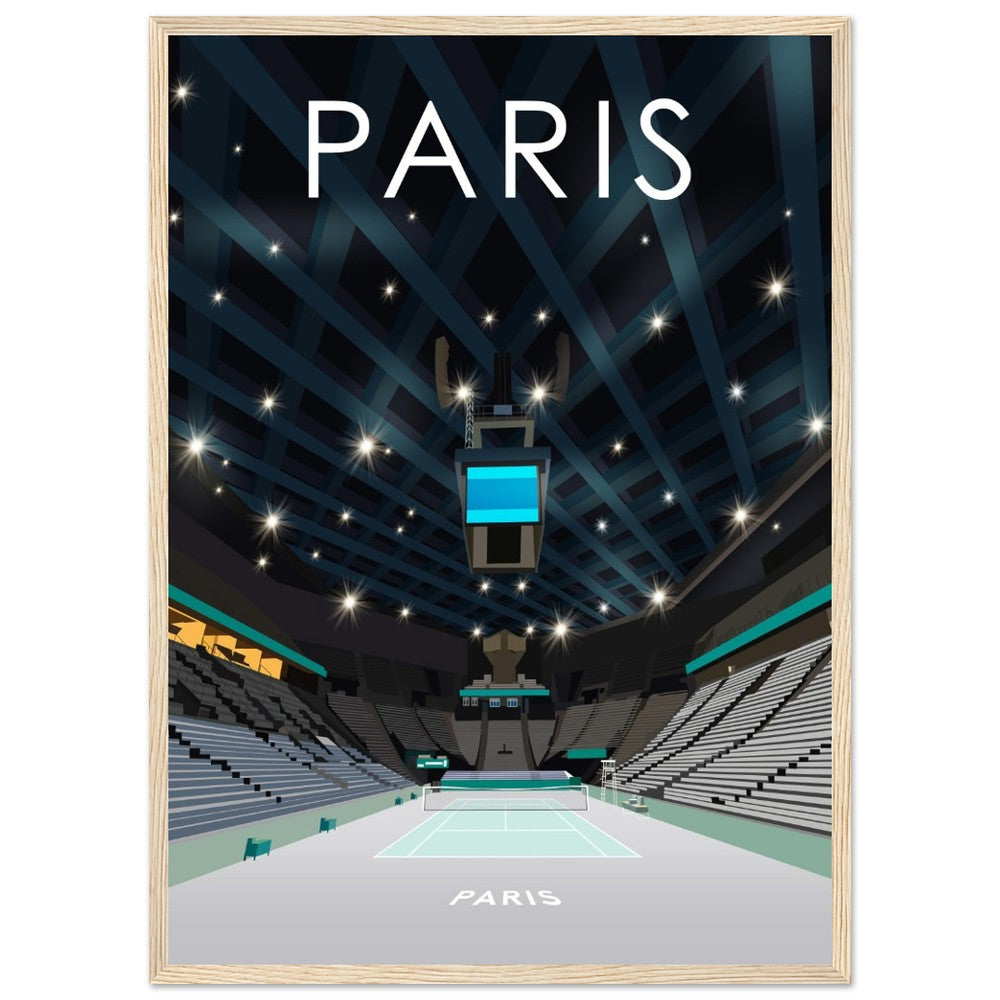 Paris Indoors ATP Masters Tennis Stadium Poster