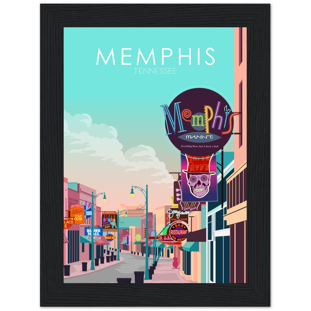 Memphis Poster | Memphis Wall Art | Memphis Pastel Print