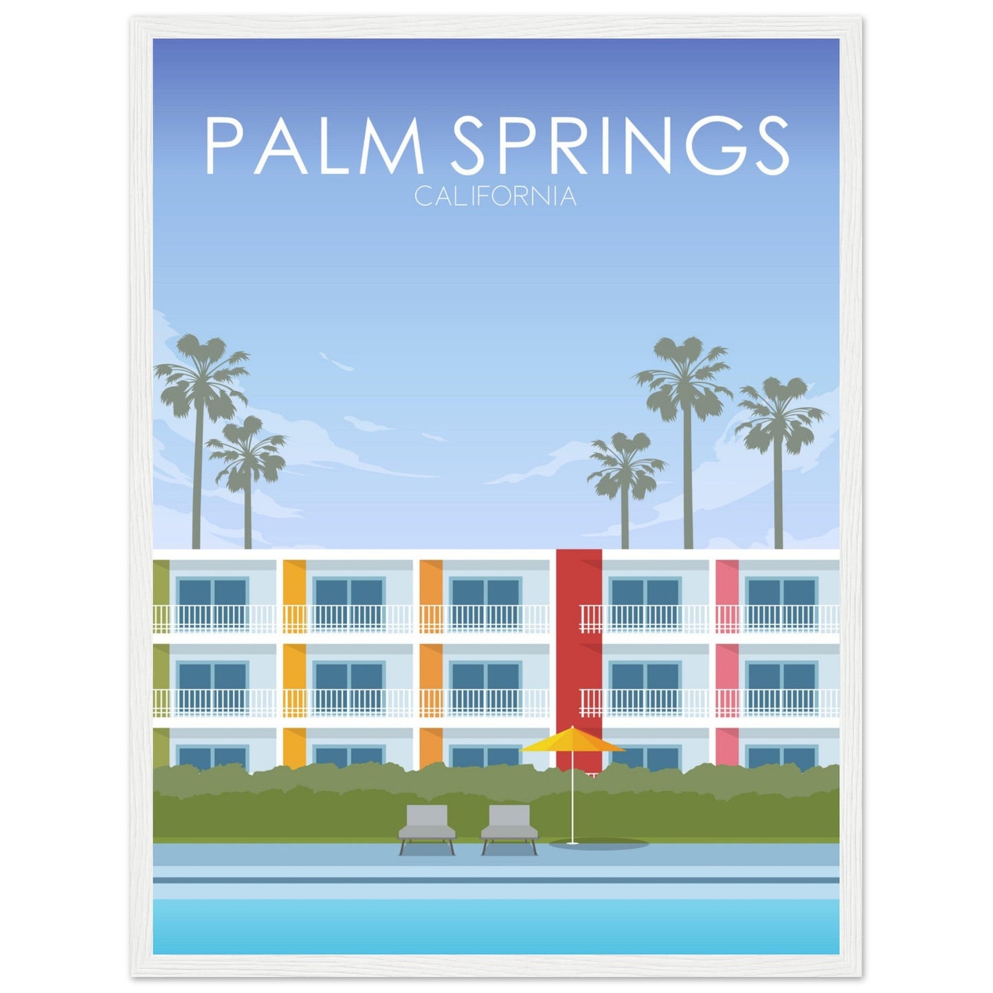 Palm Springs Poster | Palm Springs Wall Art | Palm Springs Daytime Print