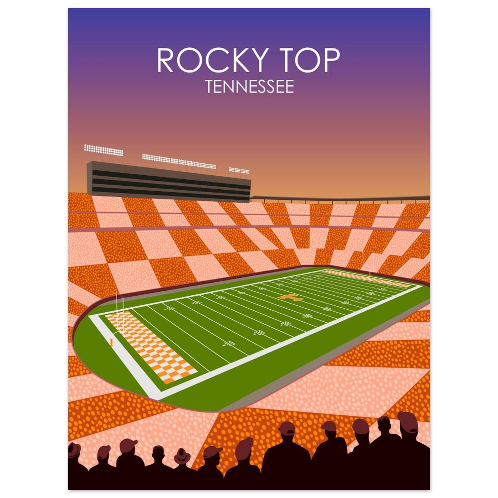 Rocky Top | Neyland Stadium Poster | University of Tennessee College Football Stadium Print